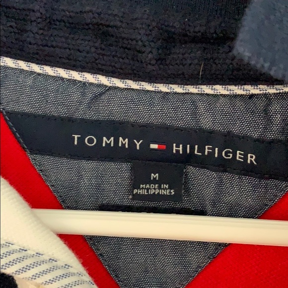 Tommy Hilfiger red white and blue polo - Picture 3 of 3